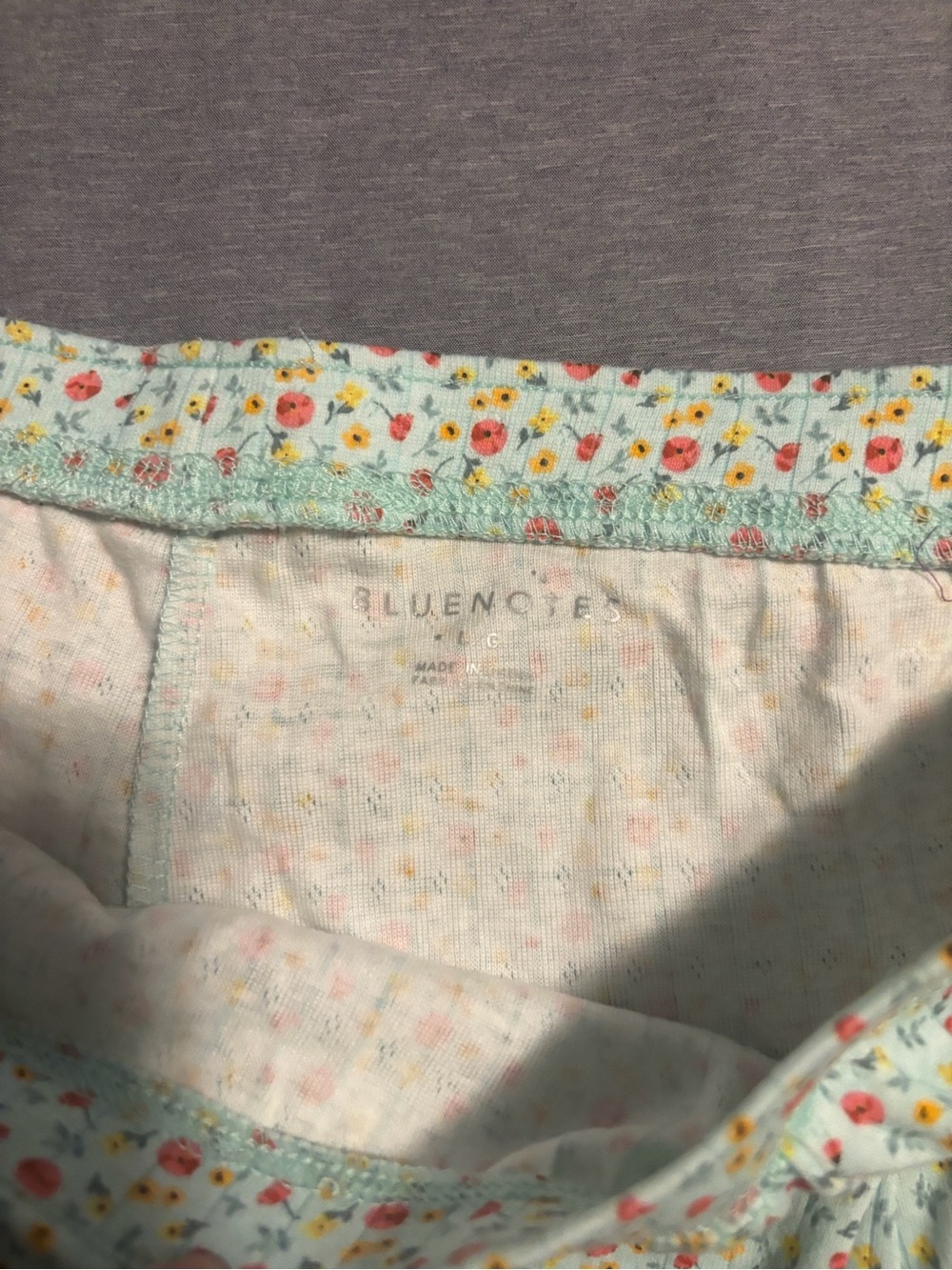 Light Blue Floral Ruffle Shorts - Picture 2 of 2